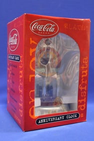 Coca-Cola 2001 Anniversary Rotating Clock NOS