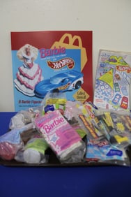 1992 McDonald’s Barbie & Hot Wheels w/Sign & Bags