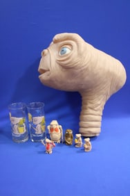 1982 E.T.  Drinking Glasses Pizza Hut & Toys, Head
