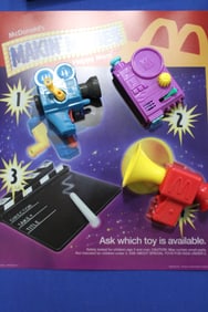1993 McDonald's Makin' Movies Sign & Toys