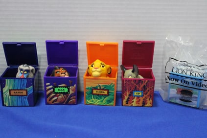 1994 Burger King Set of 6 Lion King Finger Puppets