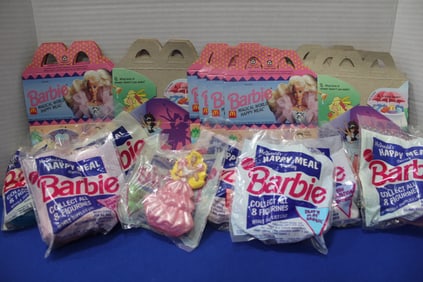 1992 McDonald's Barbie Happy Meal & Boxes NOS