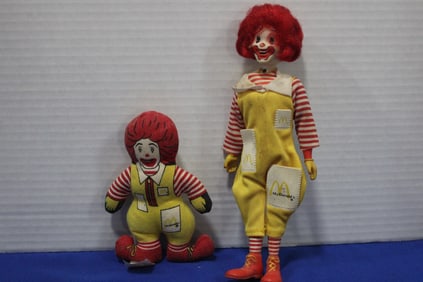 Rare 1976 & 1984 Ronald McDonald Dolls