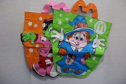 1990 McDonald's Vinyl Halloween Trick Treat Bags