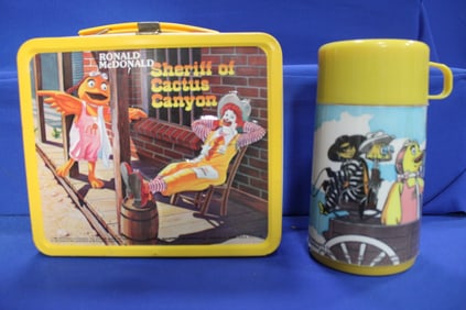 1982 Ronald McDonald Lunch Box w/ Thermos NOS