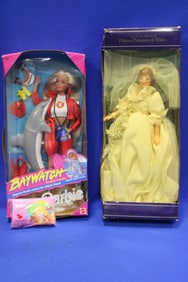 1994 Bay Watch Barbie & Diana Princess Bride NOS