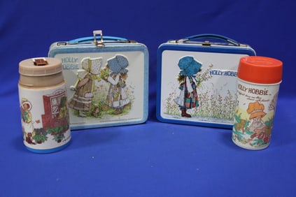 Holly Hobbie Lunch Boxes w/ Thermoses