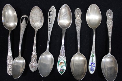 1900-1930s Sterling Souvenir Spoons