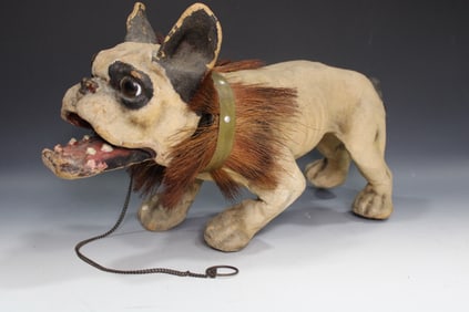 Papier Mache Barking French Bulldog Nodder