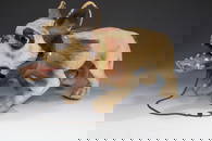 Papier Mache Barking French Bulldog Nodder