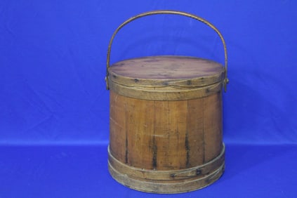 19th C  Staved Firkin / Sugar Bucket