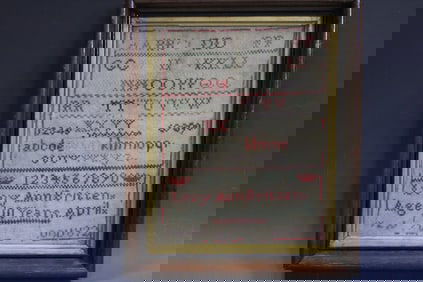 19th C ABC School Girl Sampler