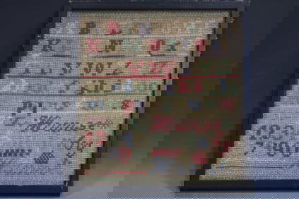 Dated 1878 School Girl ABC Sampler