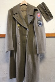 Military WWII Wool Trench Coat