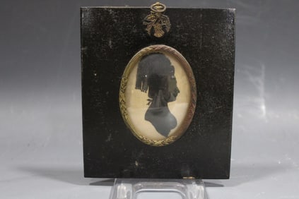 C1790 Identified Lady Miniature Silhouette