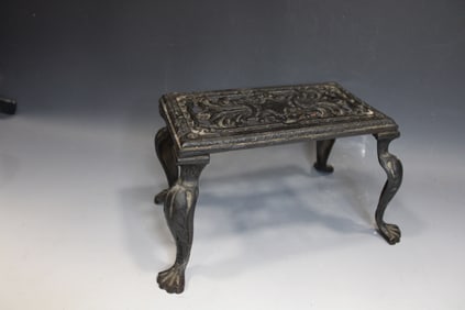 Small Ornate Wrought Iron Step Stool