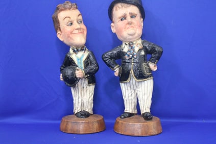 Plaster Laurel & Hardy Character Statues