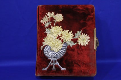 Victorian Photo Album w/ Floral Decoration