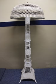 1920-40s Wicker Floor Lamp