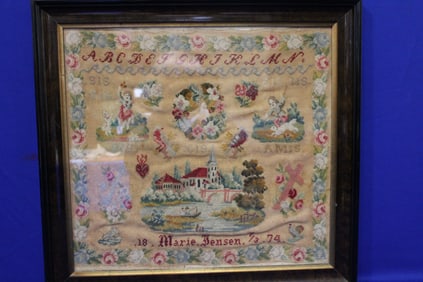 Dated 1874 Large Multi-Scenes Sampler