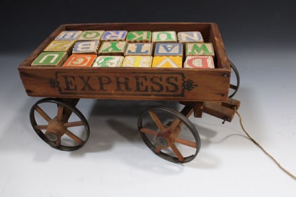 19th C Child's Pull Wagon
