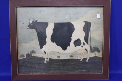 Warren Kimble Folk Art Cow Print