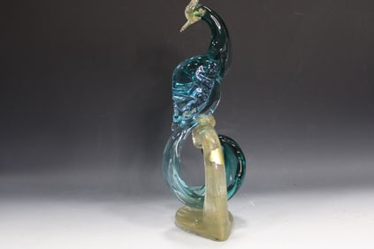 Murano Bird of Paradise Alfredo Barbini Sculpture