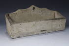 Old Ivory Painted Wall Pocket / Candle Box