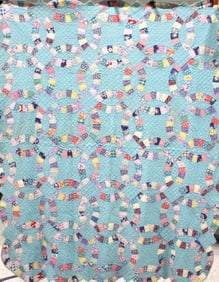 Turquoise Wedding Ring Quilt