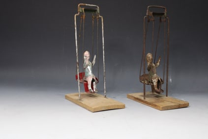 19th to Early 20th C Gibbs Swinging Tin Toys