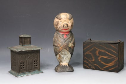 Lot of 3 Toy Banks