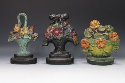 Flower Baskets Doorstops / Door Stops