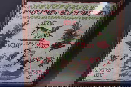 1879 School Girl ABC Sampler