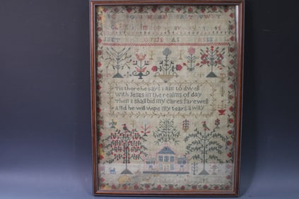Early 19th C Sampler w/ Verse