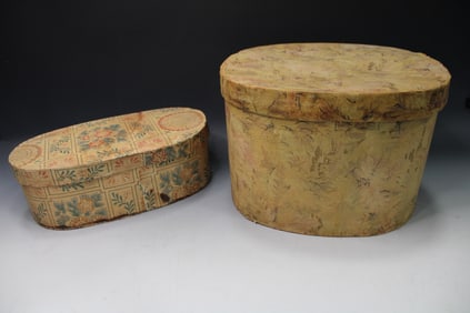 Oval Wallpaper Band Boxes