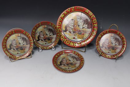 Early 1900s Ohio Art Cat / ABC Tin Litho Plates