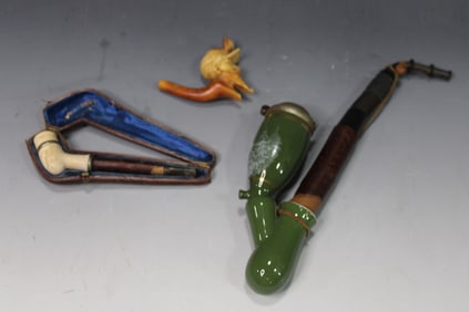 Early Smoking Pipes Inc Civil War Soldier