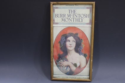 1907 Framed Advertising Print Burr Publishing Co