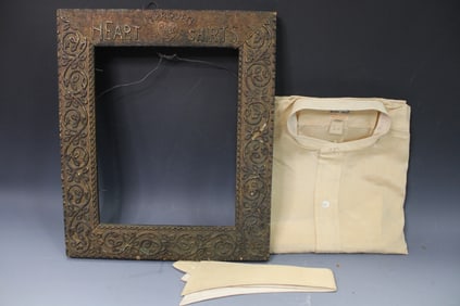 1900s Shirt Advertising Frame & NOS Shirt