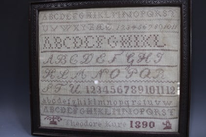 1890 ABC Sampler w/ Male Name
