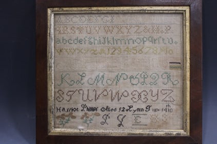 19th C ABC School Girl  Sampler