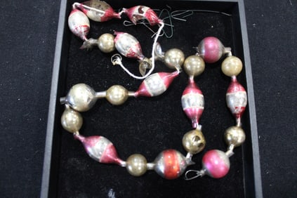Antique Blown Glass Christmas Tree Garland