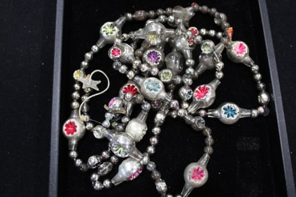 Antique Blown Glass Christmas Tree Garland