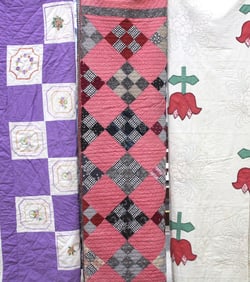 Group of 3 Vintage Quilts