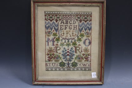 Late19th to Early 20th C ABC Sampler