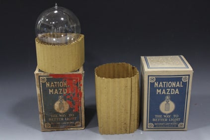 National Mazda Bulbs A3044 Unused O/ Boxes