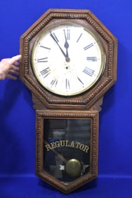 Oak Waterbury Regulator Wall Clock