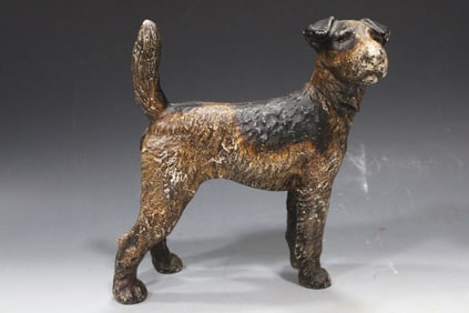 Hubley Cast Iron Fox Terrier Dog Doorstop