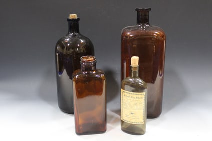 Group of Antique Brown Bottles