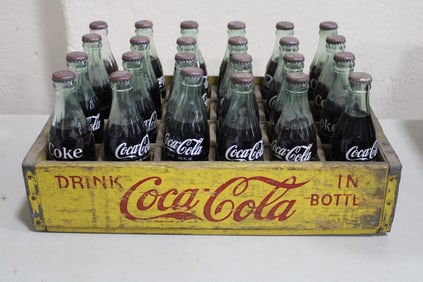 Vintage Coca-Cola Full Case w/ Filled Bottles